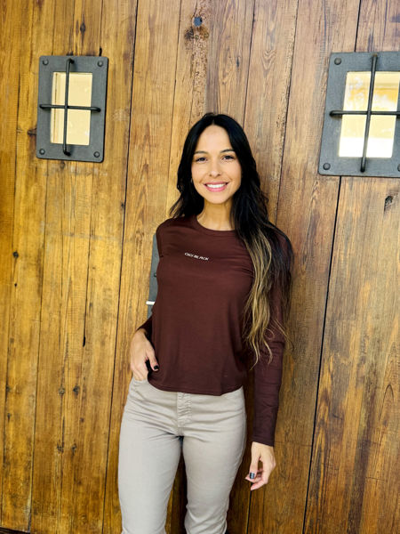 Imagen de Remera Wendy Choco bordada