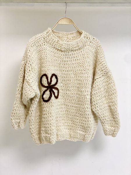 Imagen de Buzo Lana Merino Natural - Flor