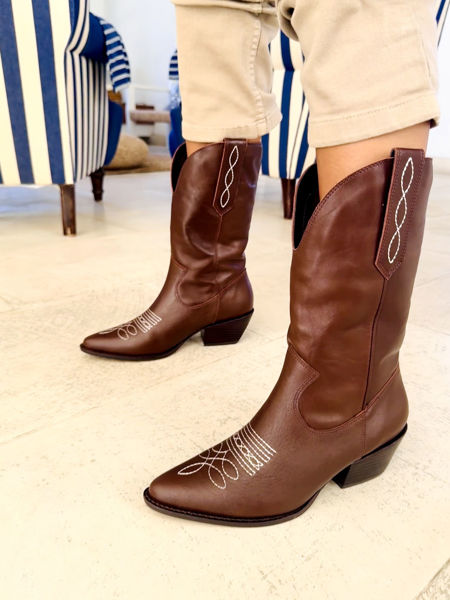 Imagen de Bota Texana Cefalu Choco