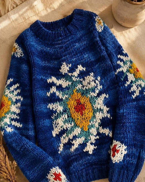 Imagen de Sweater Nomade Azul Lana