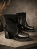 Imagen de Bota Norell Negro Charol Gamuza