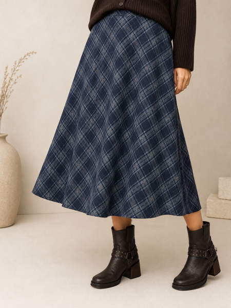 Imagen de Pollera Escocesa Andrews Gris