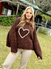 Imagen de Buzo Lana Merino Choco Corazon