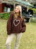 Imagen de Buzo Lana Merino Choco Corazon