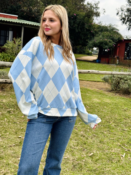 Imagen de Buzo Rombus Azul
