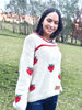 Imagen de Sweater Strawberries Crudo Lana Merino