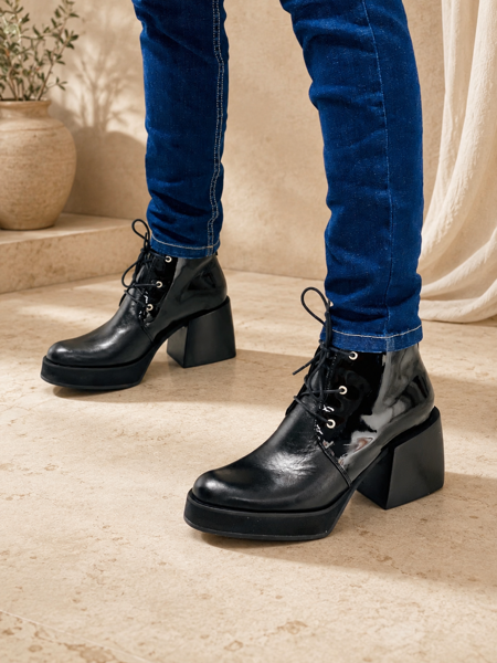 Imagen de Bota Bohr Negro Milano Charol