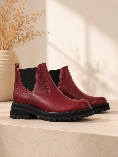 Imagen de Bota Lerner Bordo Lagarto